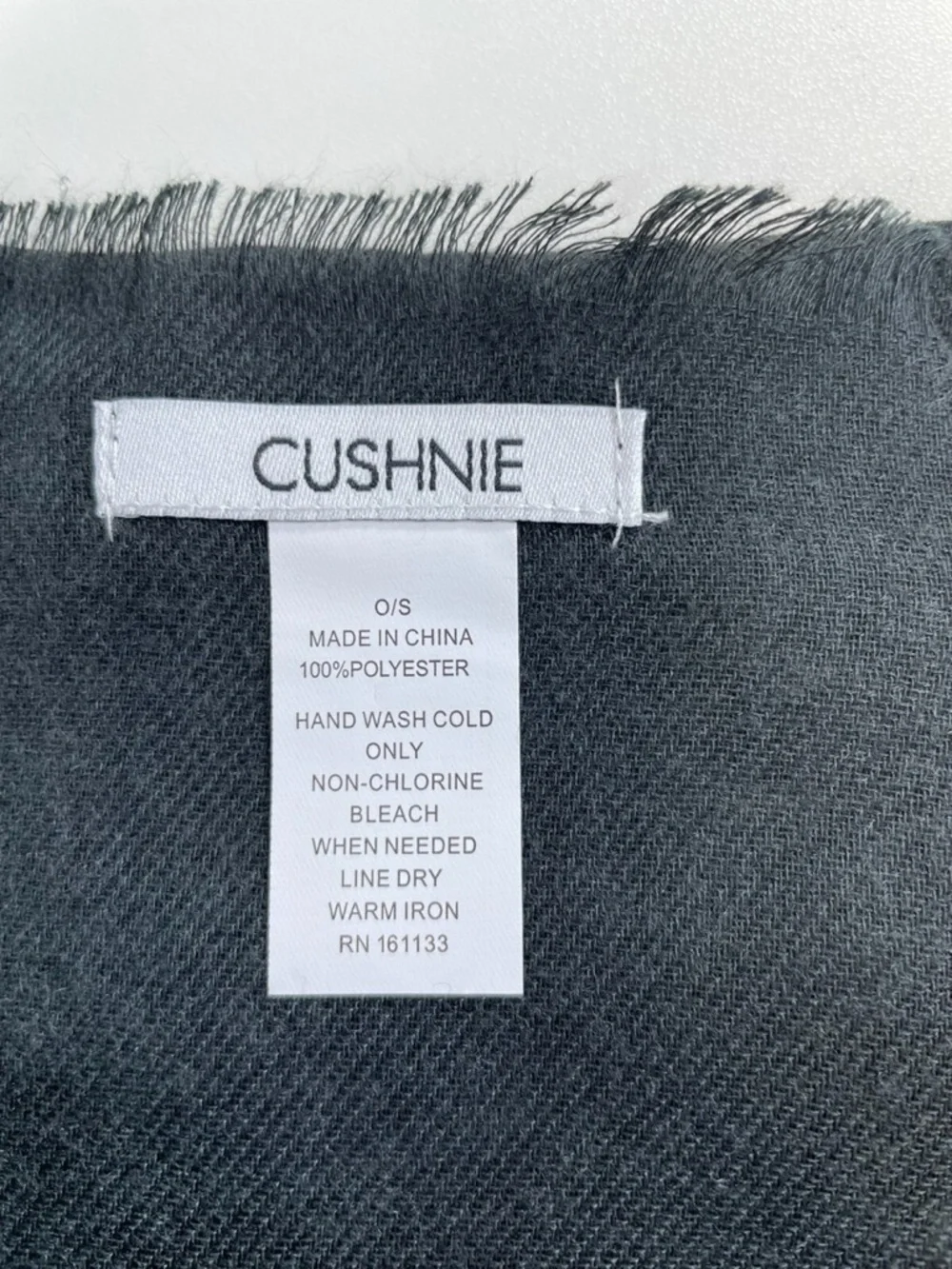 Cushnie Charcoal to Black Ombre Scarf